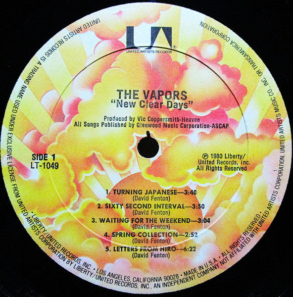 The Vapors : New Clear Days (LP, Album, All)