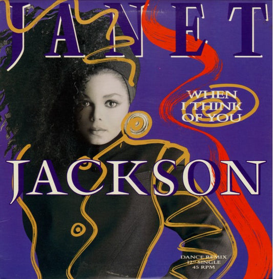 Janet Jackson : When I Think Of You (Dance Remix) (12", Single, Bla)