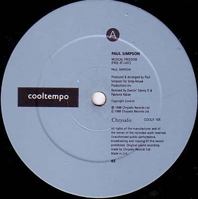 Paul Simpson : Musical Freedom (Free At Last) (12")