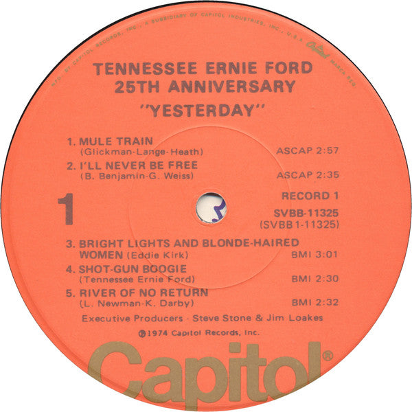 Tennessee Ernie Ford : 25th Anniversary Yesterday---Today (2xLP, Comp)