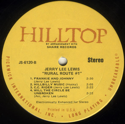 Jerry Lee Lewis : Rural Route #1 (LP, Comp, Bro)