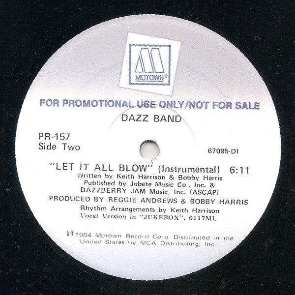 Dazz Band : Let It All Blow (12", Promo)