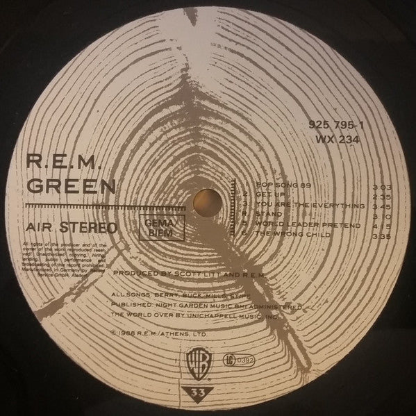 R.E.M. : Green (LP, Album, RE, 180)