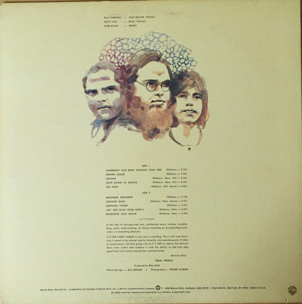 ZZ Top : First Album (LP, Album, RE, Spe)