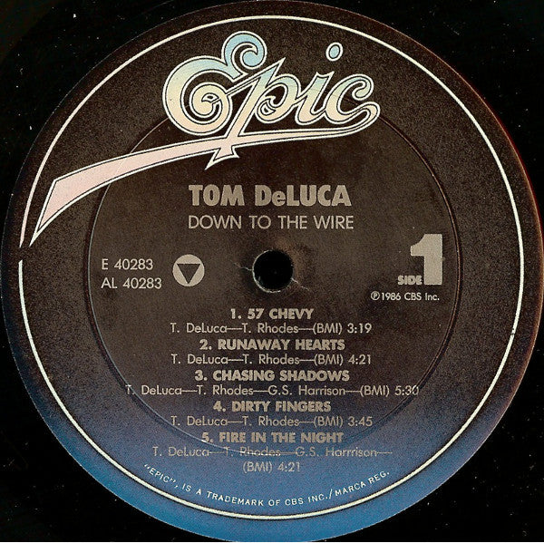 Tom DeLuca : Down To The Wire (LP, Album)