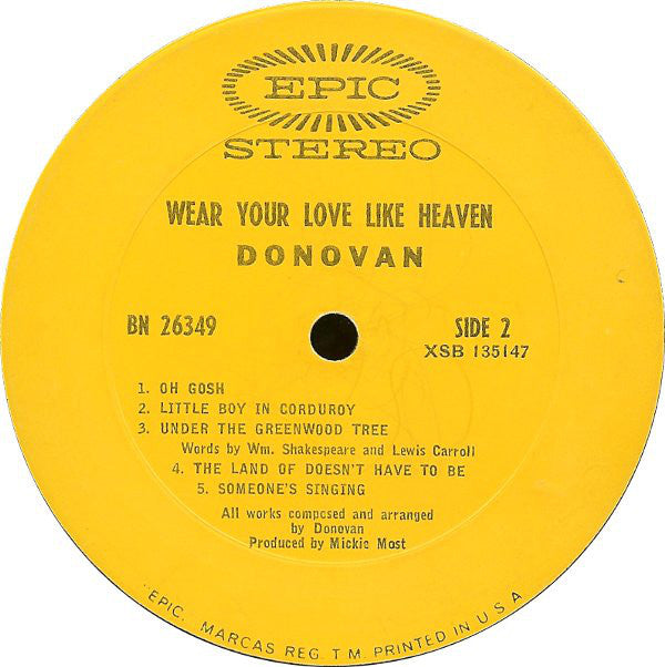 Donovan : Wear Your Love Like Heaven (LP, Album)