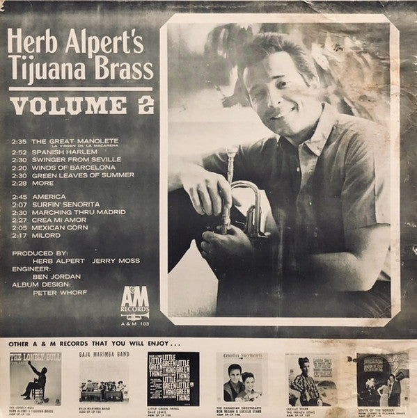 Herb Alpert & The Tijuana Brass : Volume 2 (LP, Album, Tan)