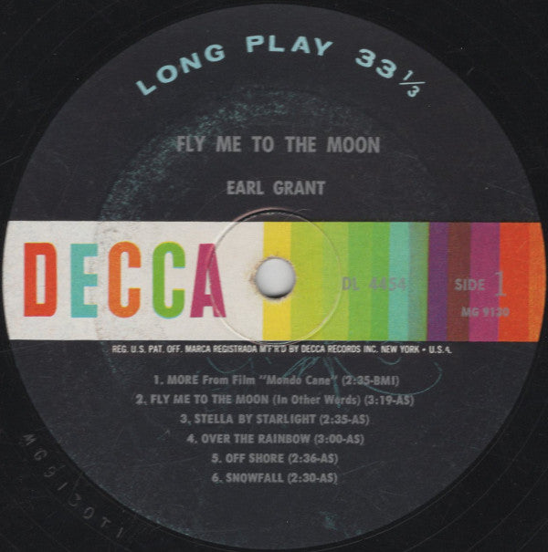 Earl Grant : Fly Me To The Moon (LP, Album, Mono, Glo)