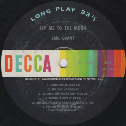 Earl Grant : Fly Me To The Moon (LP, Album, Mono, Glo)