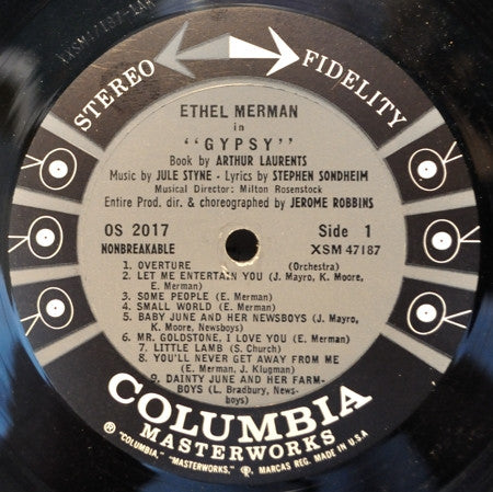 Ethel Merman : Gypsy - A Musical Fable (LP, Album)