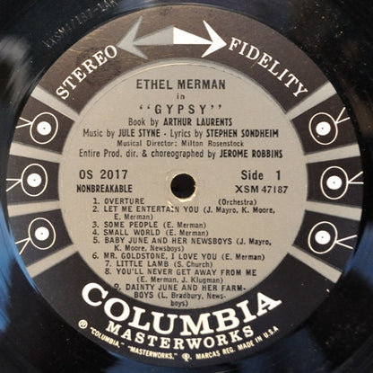 Ethel Merman : Gypsy - A Musical Fable (LP, Album)
