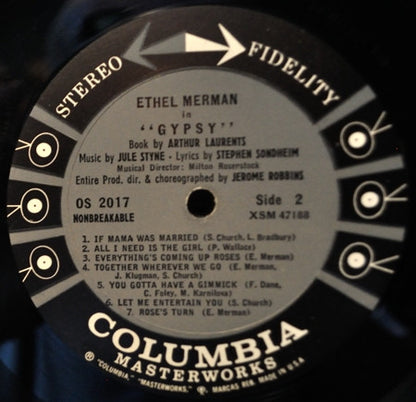 Ethel Merman : Gypsy - A Musical Fable (LP, Album)