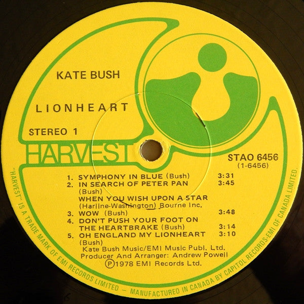 Kate Bush : Lionheart (LP, Album, Gat)