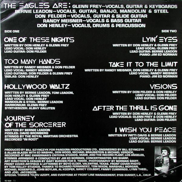 Eagles : One Of These Nights (LP, Album, RI)