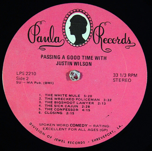 Justin Wilson : Pass A Good Time With Justin Wilson (LP, Album)