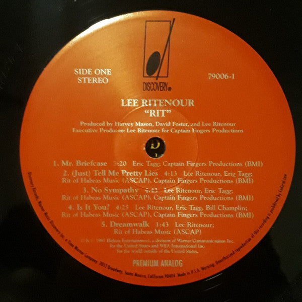 Lee Ritenour : Rit (LP, Album)