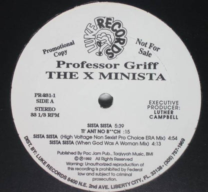 Professor Griff : Sista Sista (12", Promo)
