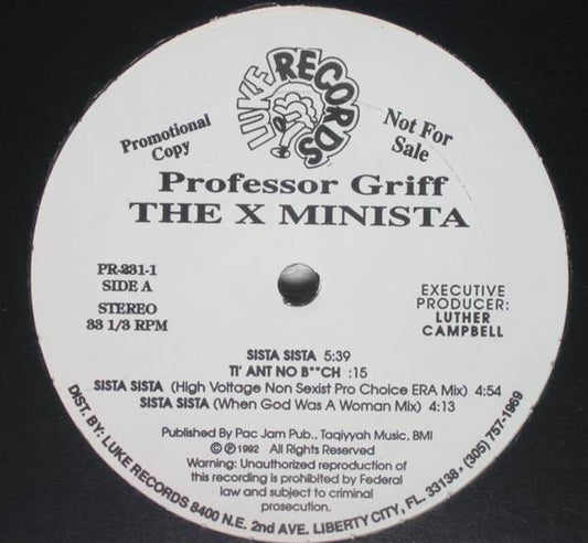 Professor Griff : Sista Sista (12", Promo)