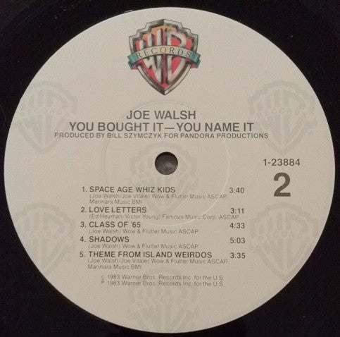 Joe Walsh : You Bought It - You Name It (LP, Album, Jac)