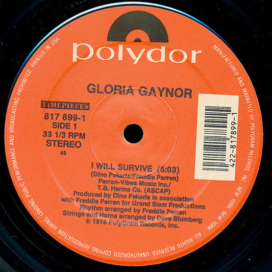 Gloria Gaynor : I Will Survive / Never Can Say Goodbye (12", RE)