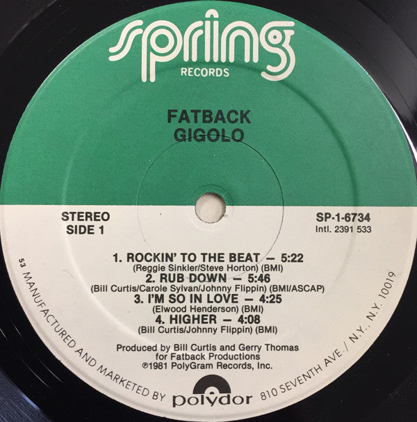 The Fatback Band : Gigolo (LP, Album)