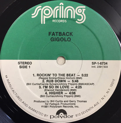 The Fatback Band : Gigolo (LP, Album)