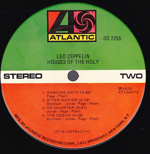 Led Zeppelin : Houses Of The Holy (LP, Album, Gat)