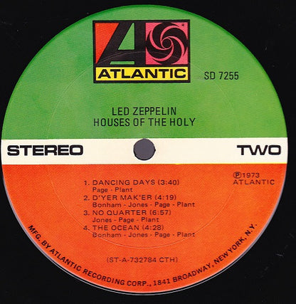 Led Zeppelin : Houses Of The Holy (LP, Album, Gat)