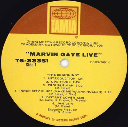 Marvin Gaye : Marvin Gaye Live! (LP, Album, Hol)
