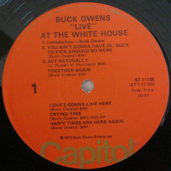 Buck Owens : "Live" At The White House (LP, Album)