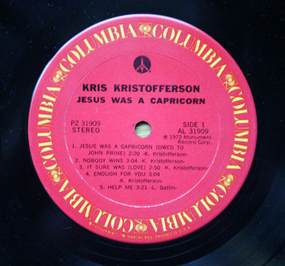 Kris Kristofferson : Jesus Was A Capricorn (LP, Album, RE)