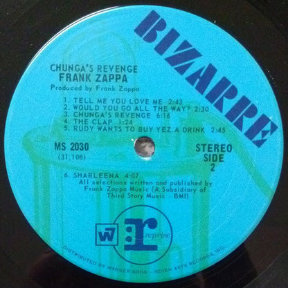 Frank Zappa : Chunga's Revenge (LP, Album, San)