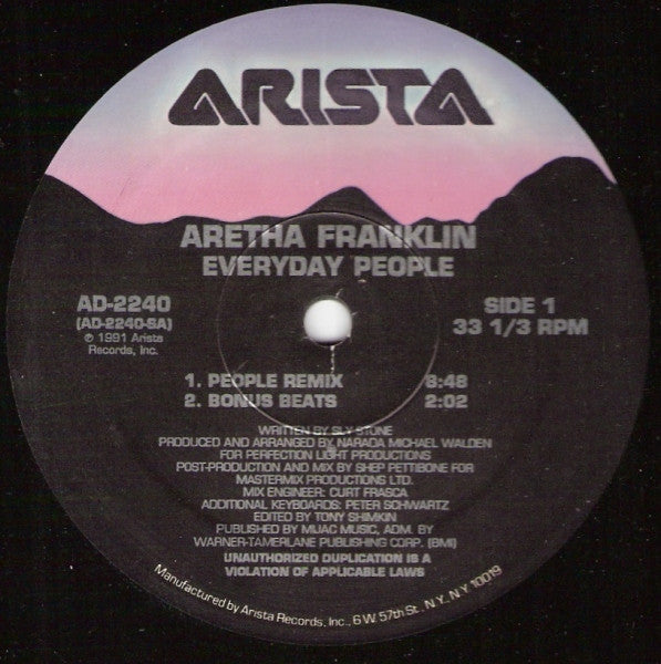 Aretha Franklin : Everyday People (12")