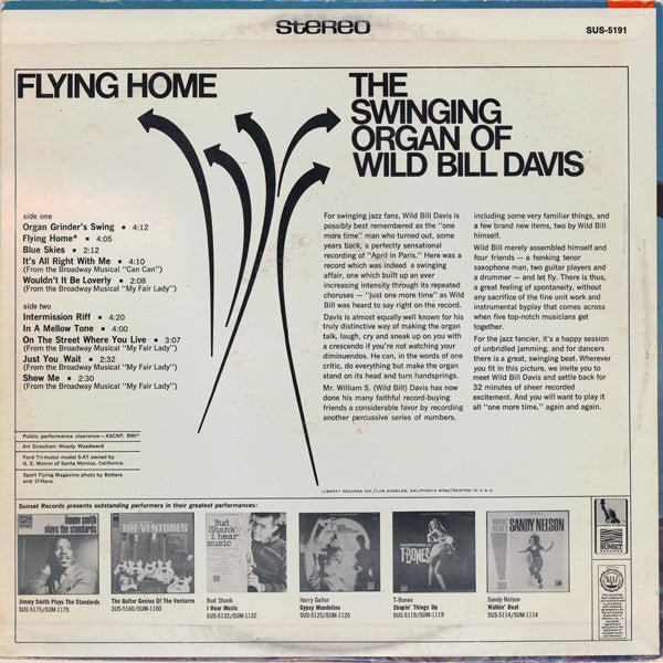 Wild Bill Davis : Flying Home (LP, Album)