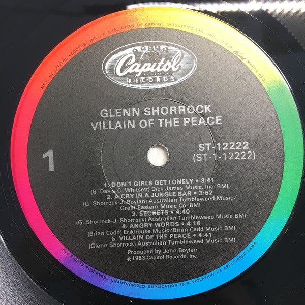 Glenn Shorrock : Villain Of The Peace (LP, Album)