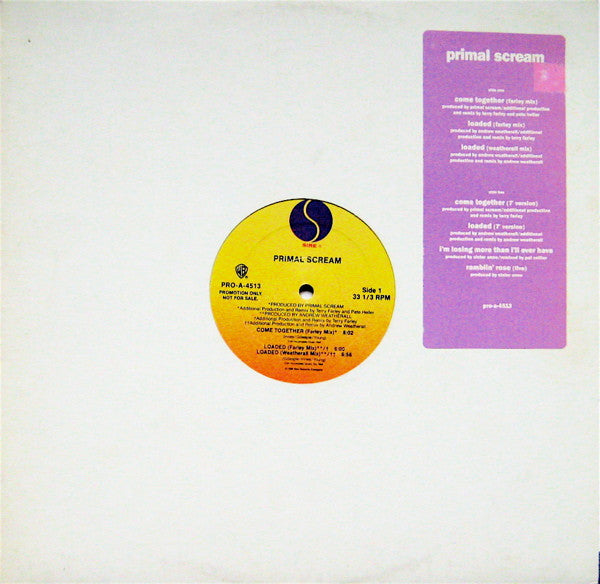 Primal Scream : Come Together (12", Promo)