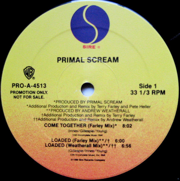 Primal Scream : Come Together (12", Promo)