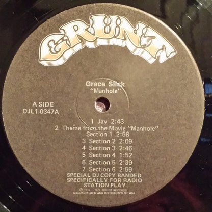 Grace Slick : Manhole (LP, Album, Promo)