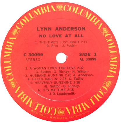 Lynn Anderson : No Love At All (LP, Album, Ter)