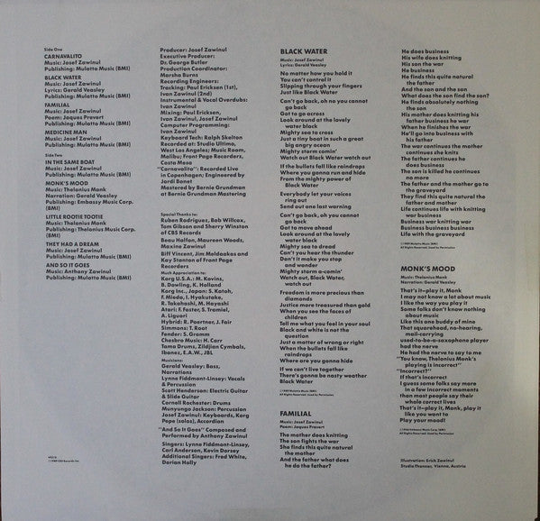 The Zawinul Syndicate : Black Water (LP, Album)