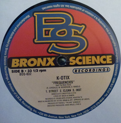 K-Otix : Mind Over Matter / Frequencies  (12")