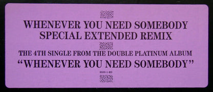 Rick Astley : Whenever You Need Somebody (12", Promo)