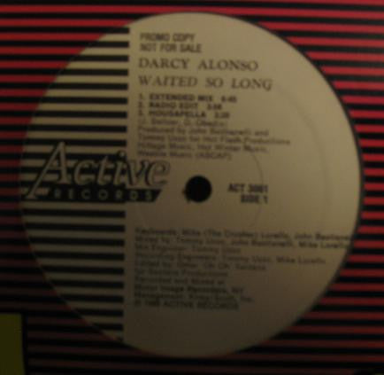 Darcy Alonso : Waited So Long (12", Promo)