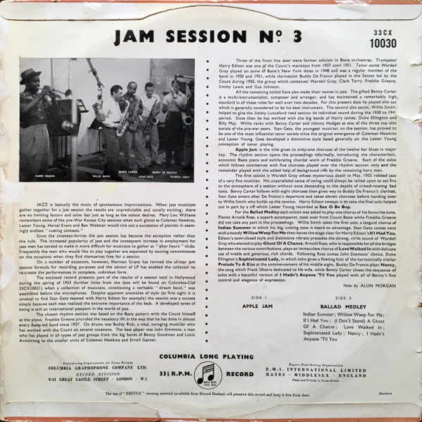 Various : Jam Session No. 3 (LP, Album, Mono)