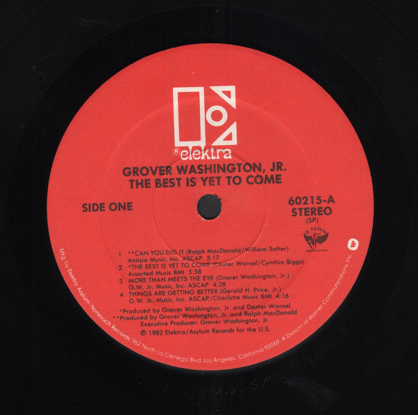 Grover Washington, Jr. : The Best Is Yet To Come (LP, Album, SP )