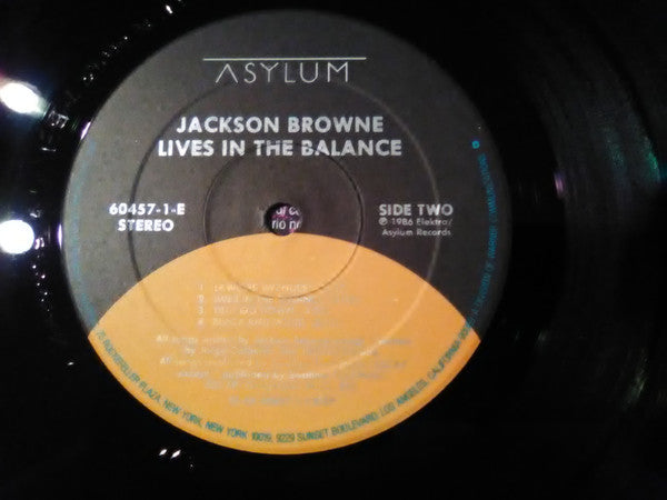 Jackson Browne : Lives In The Balance (LP, Album, Club, RCA)