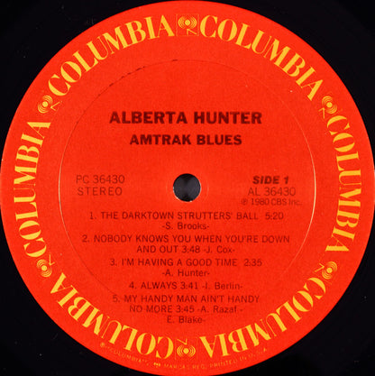 Alberta Hunter : Amtrak Blues (LP, Album, RE, Car)