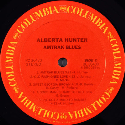 Alberta Hunter : Amtrak Blues (LP, Album, RE, Car)