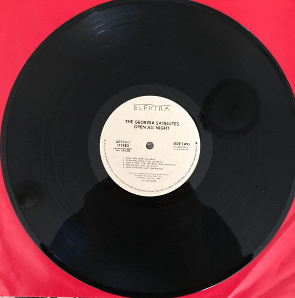 The Georgia Satellites : Open All Night (LP, Album, Promo)