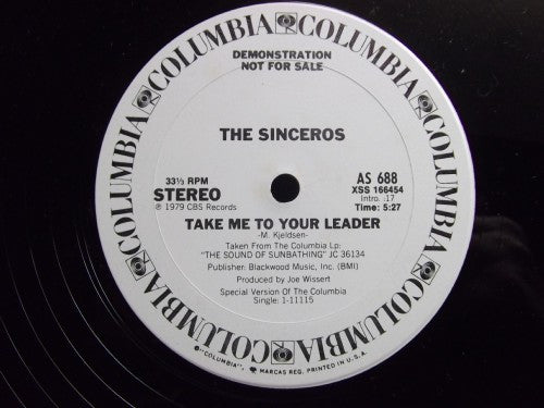 The Sinceros : Take Me To Your Leader (12", Promo)
